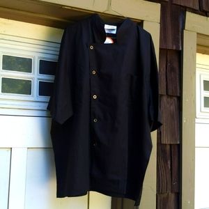 Happy Chef chefs coat, black, 3XL